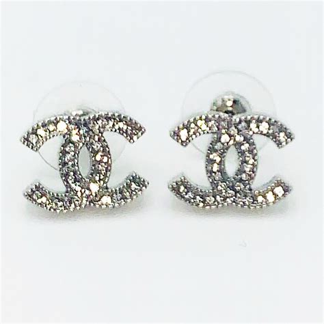 chanel earings silver|genuine Chanel earrings.